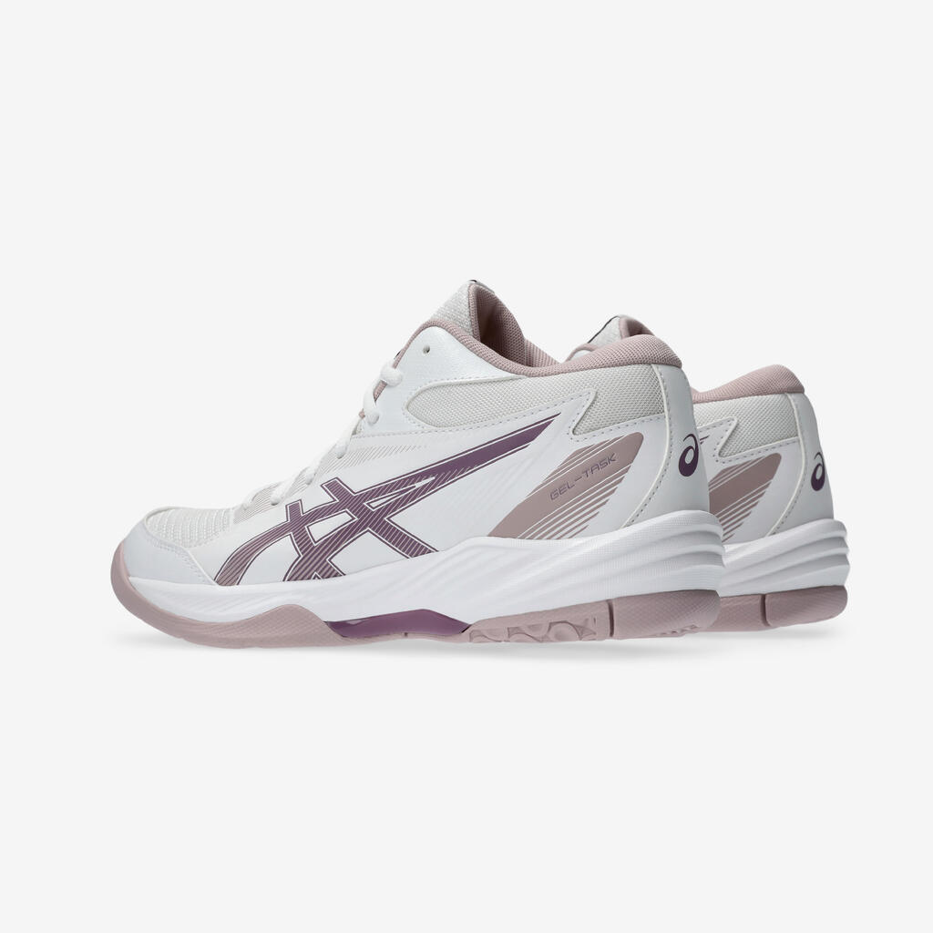 Damen Volleyball Hallenschuhe MID - ASICS GEL-TASK MT 4 weiss/lila